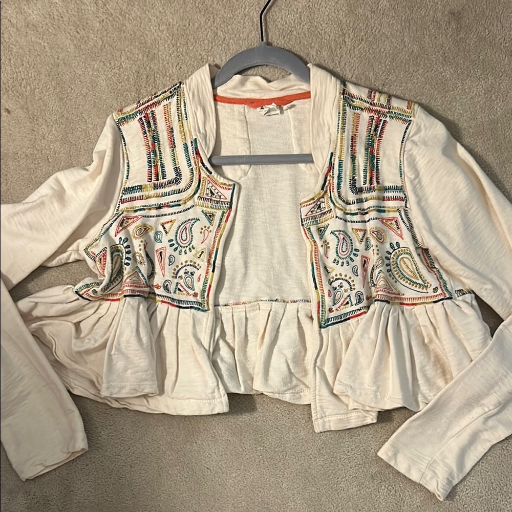 Embroidered Cream Jacket